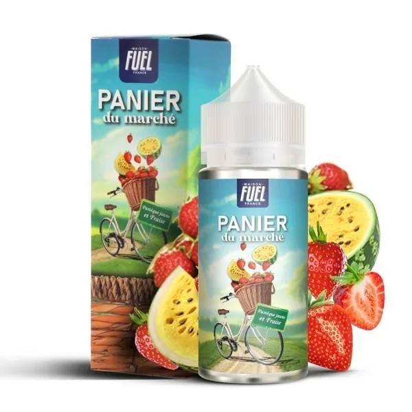 E-liquide Fraise et Pastèque Jaune 100ml Panier du marché